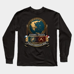 Peloponnesian War Athens vs Sparta - The War for Ancient Greece - Ancient Warfare Long Sleeve T-Shirt